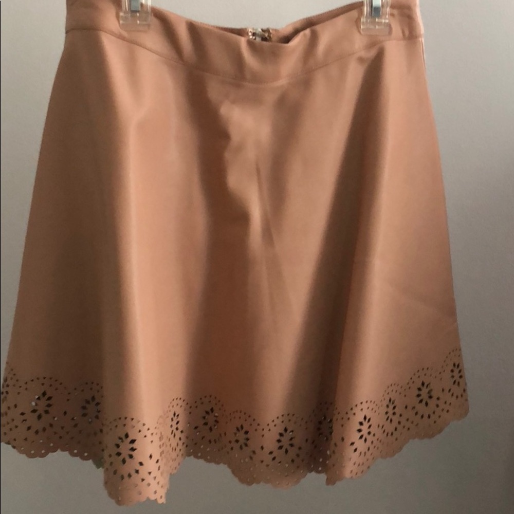Leather mini skirt